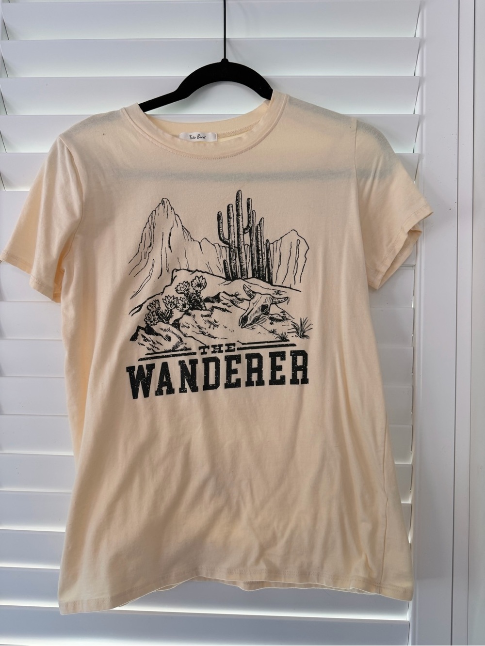 Tres Bien Cream Graphic Tee - The Wanderer Desert Print